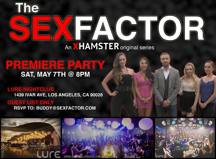 750px x 553px - $1M Realty Porn Competition The Sex Factor To Host Premiere Party May 7th -  LUKE IS BACK