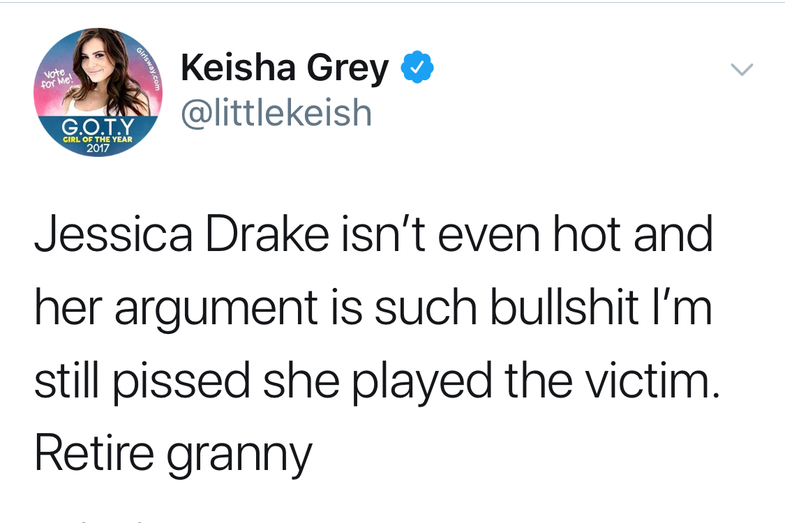 Keisha Grey Calling Out Jessica Drake