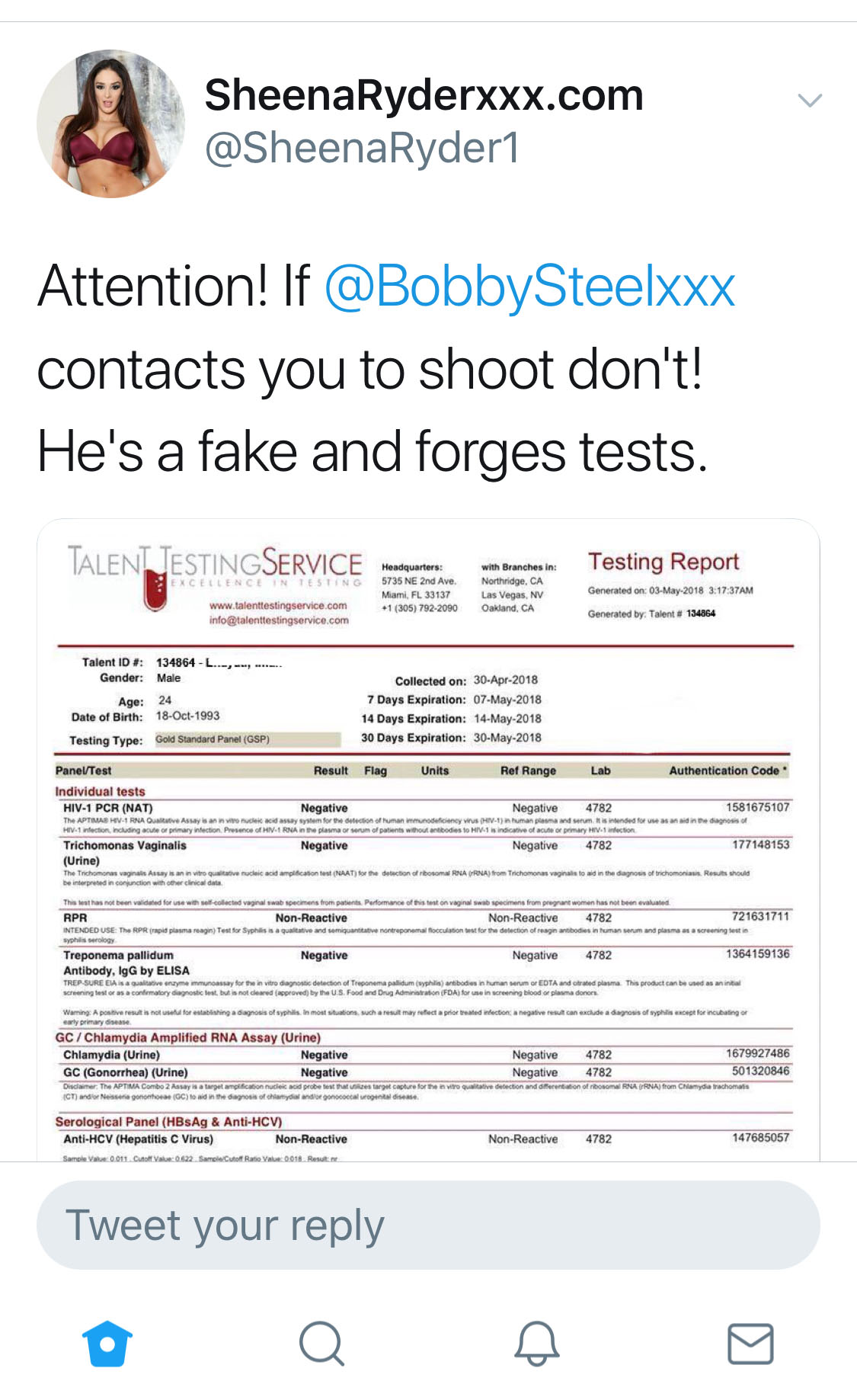fake test
